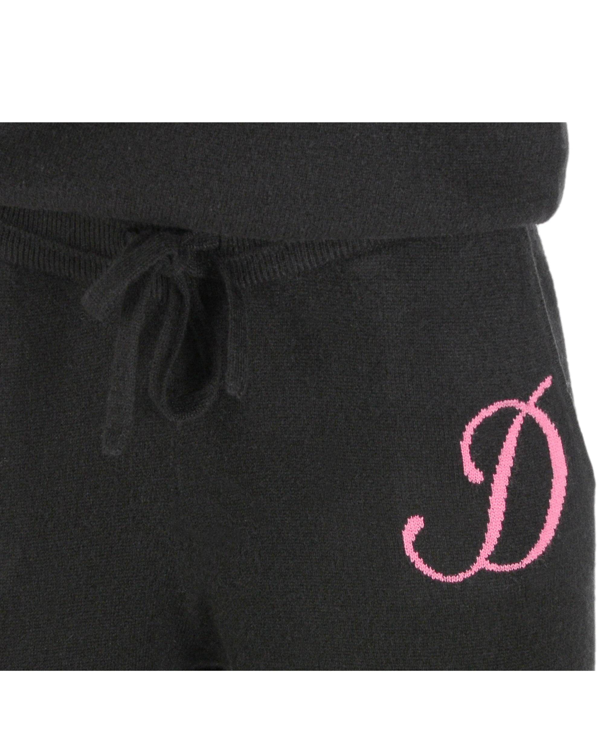 Crown of Edinburgh Cashmere Track Pants MORNINGSIDE BLACK D