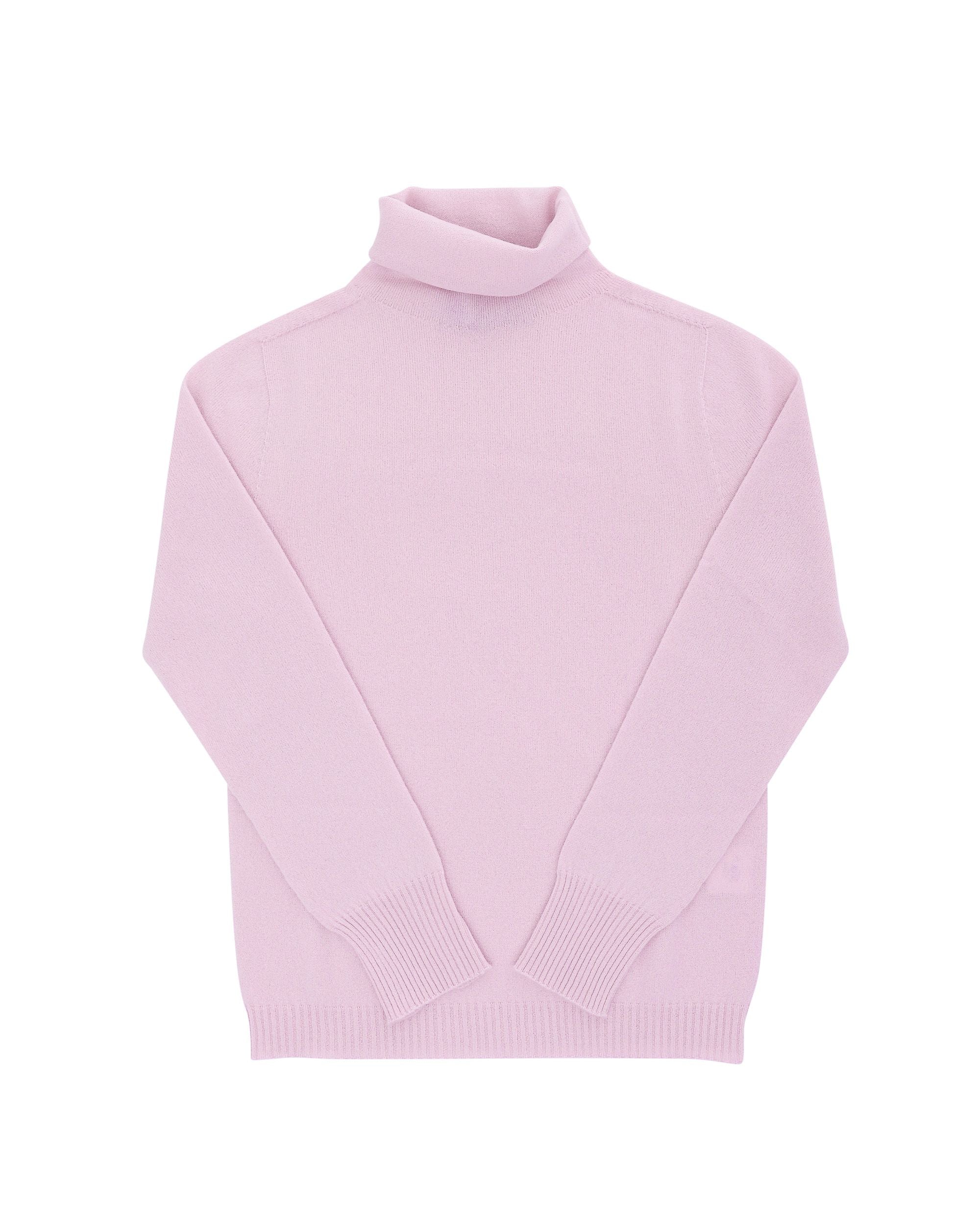 Crown of Edinburgh Cashmere Womens Turtleneck Sweater COE 0023 PINK