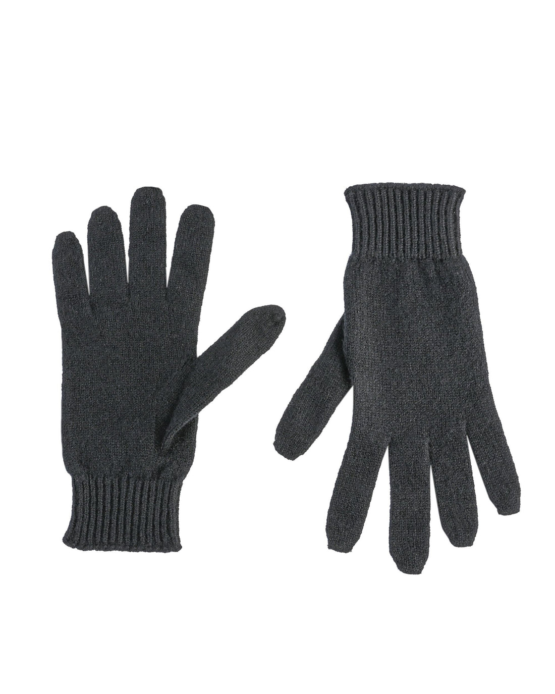 Crown of Edinburgh Cashmere Womens Short Gloves COE 001 DARK GREY