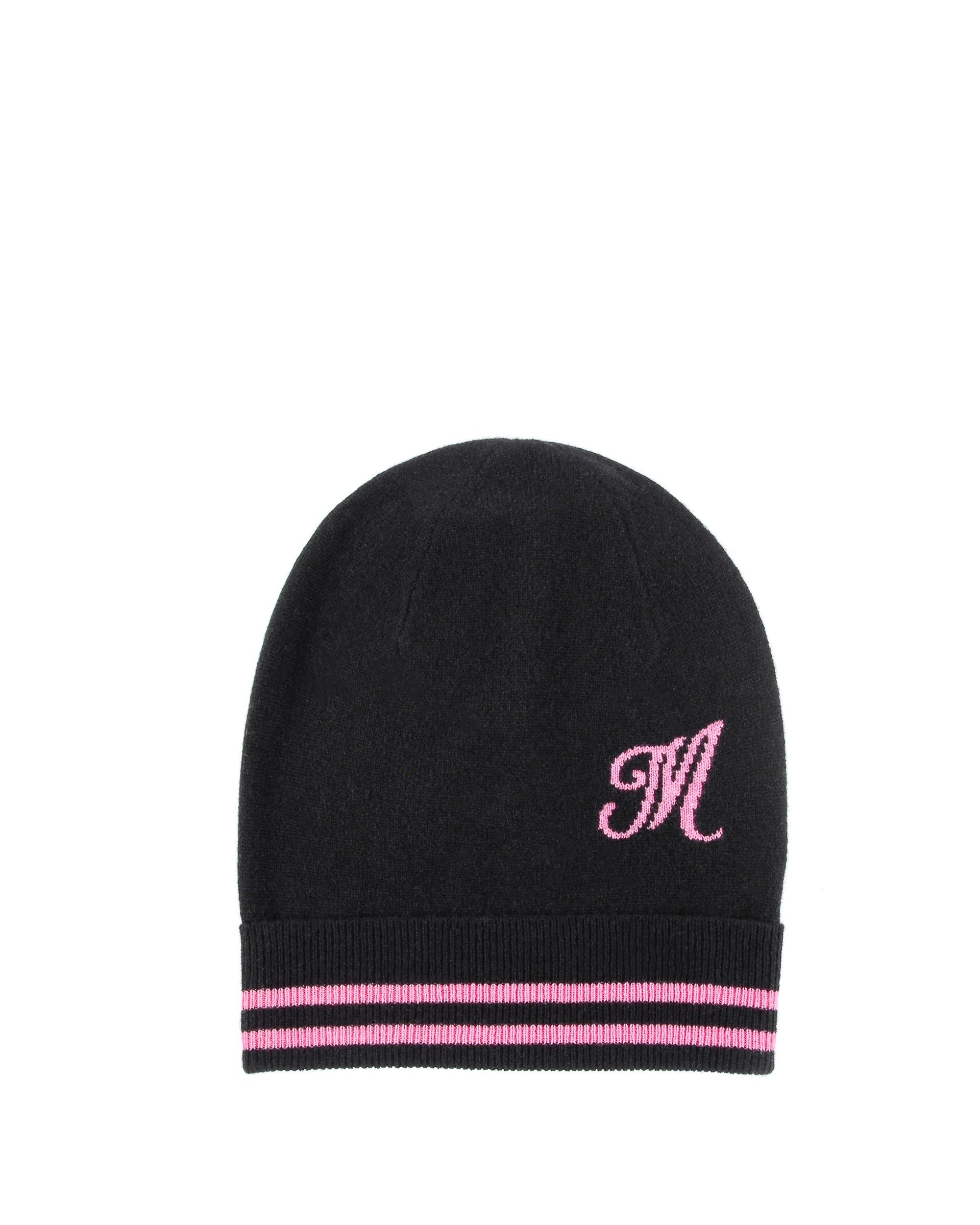 Crown of Edinburgh Cashmere Monogrammed Beanie BRUNTSFIELD BLACK M