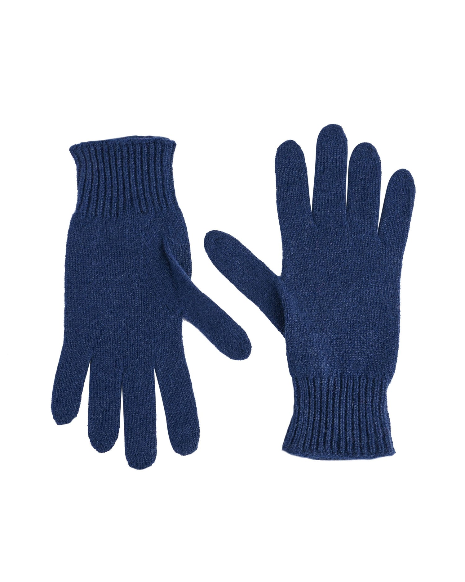 Crown of Edinburgh Cashmere Womens Short Gloves COE 001 NIGHT BLUE