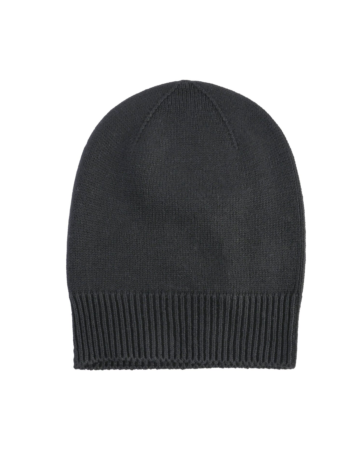 Crown of Edinburgh Cashmere Womens Cuffed Beanie COE 0048 BLACK