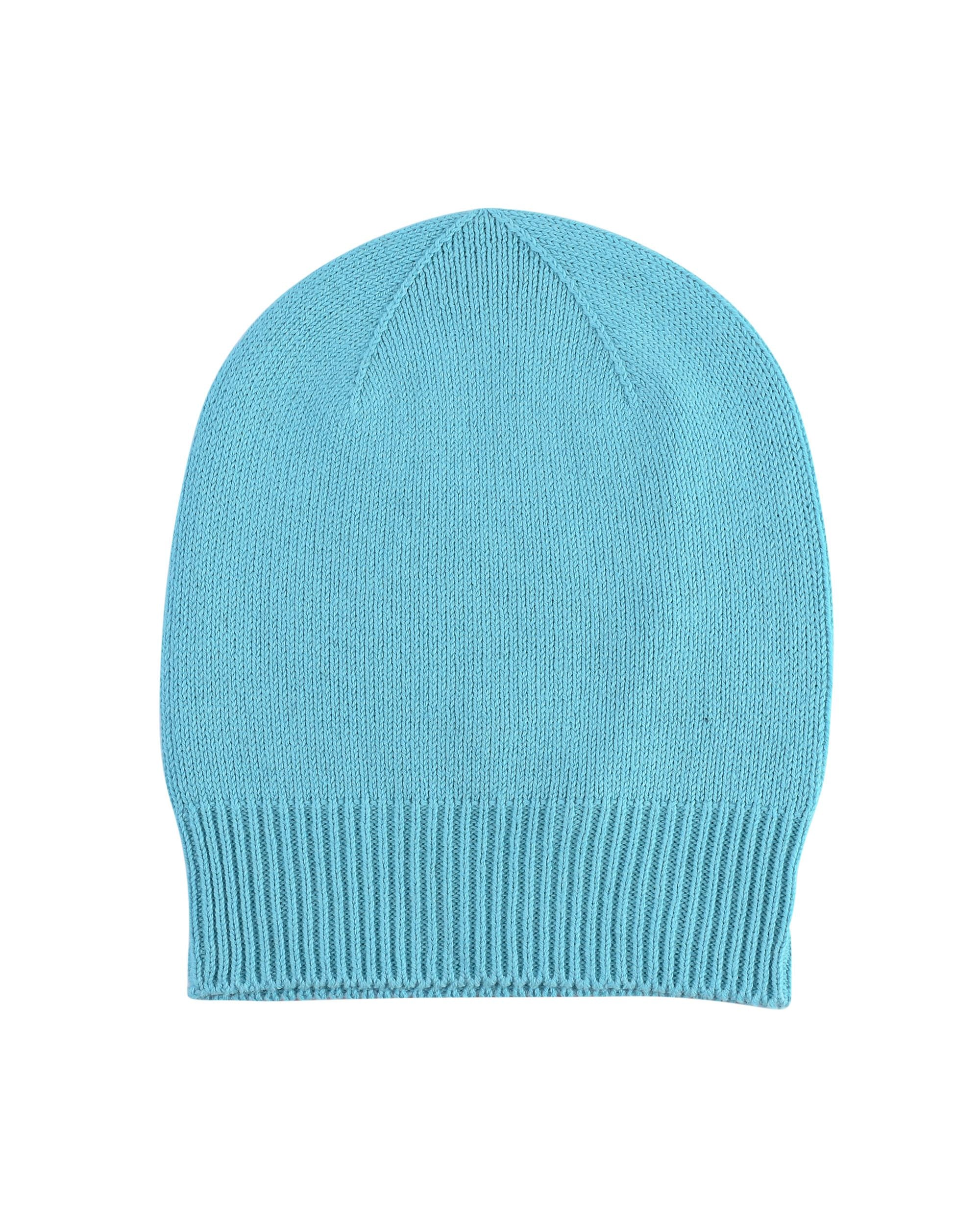 Crown of Edinburgh Cashmere Womens Cuffed Beanie COE 0048 TURQUOISE