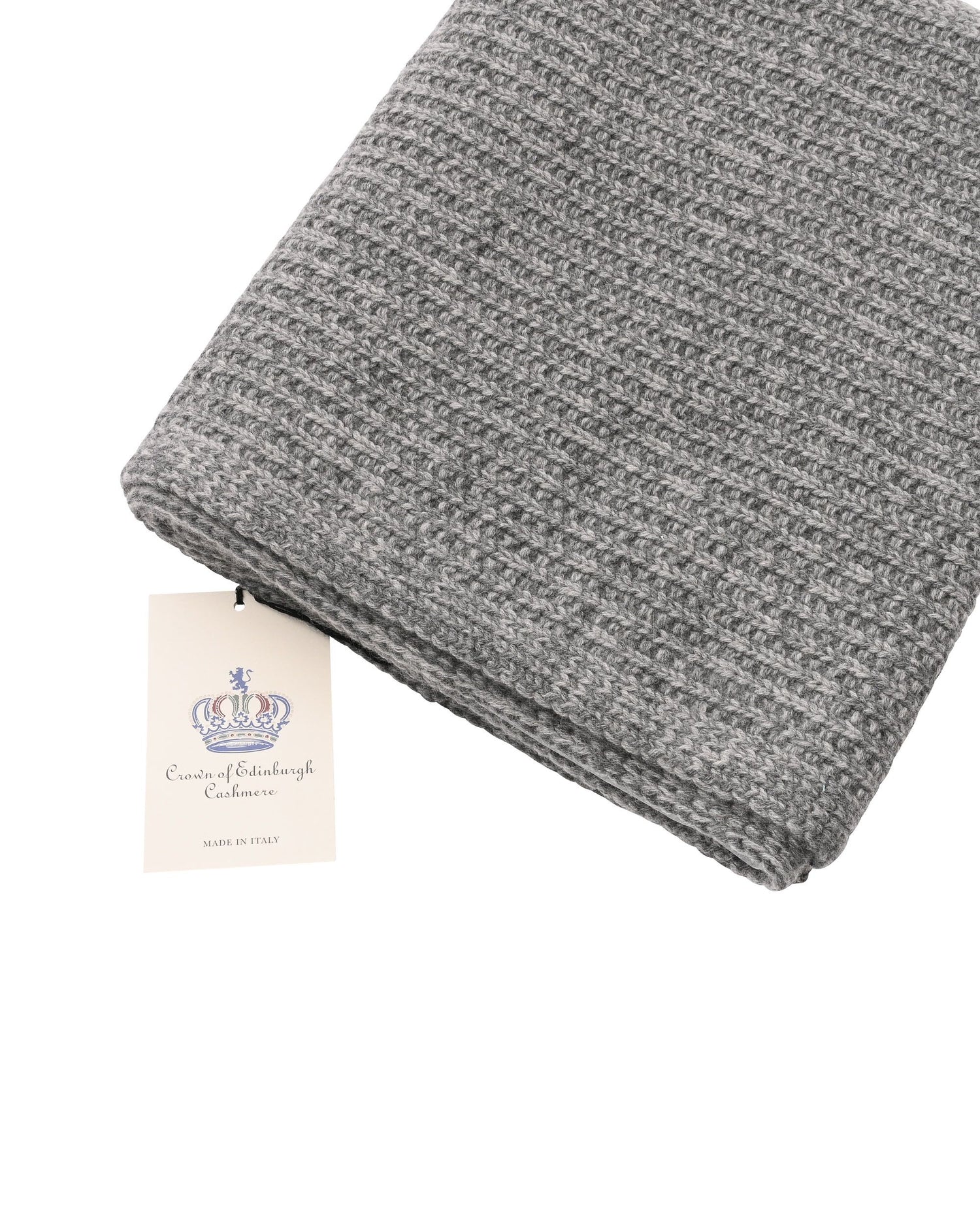 Crown of Edinburgh Cashmere Womens Scarf COE 0043 GREY