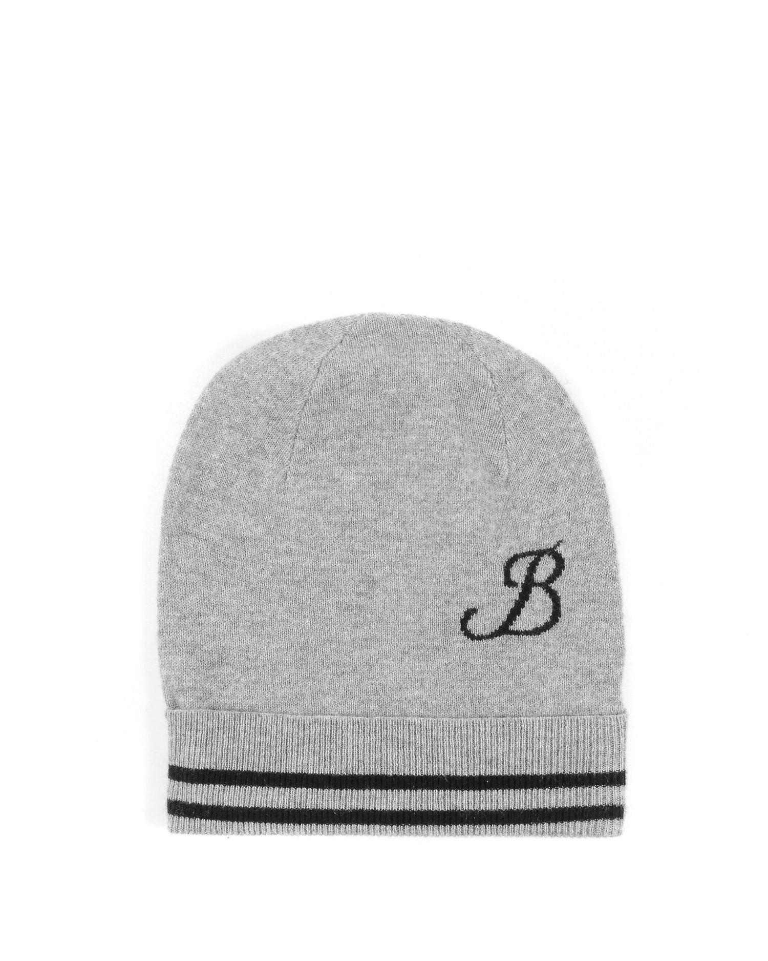 Crown of Edinburgh Cashmere Monogrammed Beanie BRUNTSFIELD GREY B