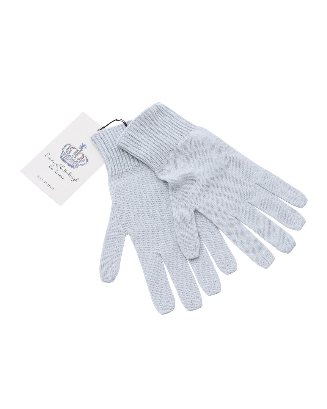 Crown of Edinburgh Cashmere Womens Short Gloves COE 001 LIGHT GREY