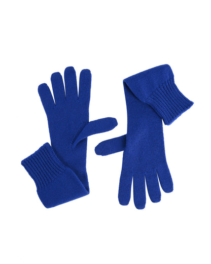 Crown of Edinburgh Cashmere Womens Long Gloves COE 002 ROYAL BLUE