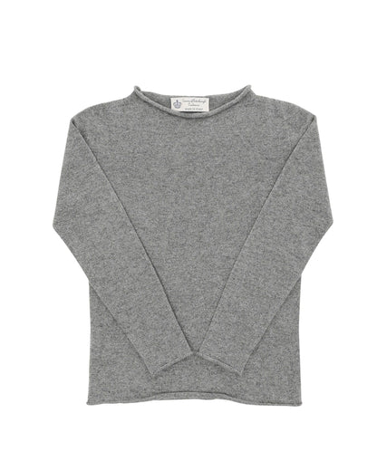 Crown of Edinburgh Cashmere Womens Boat Neck Sweater COE 0025 GREY