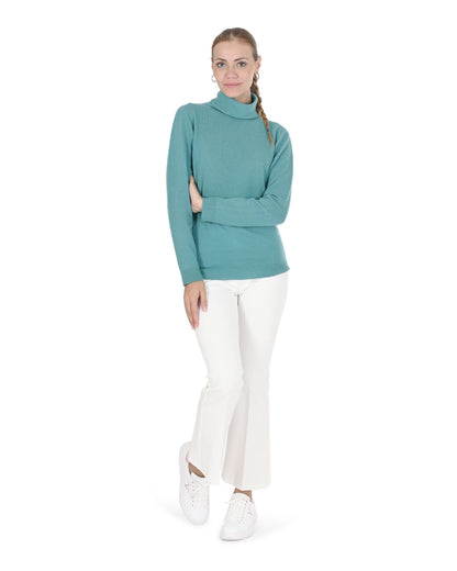 Crown of Edinburgh Cashmere Womens Turtleneck Sweater COE 005 JADE