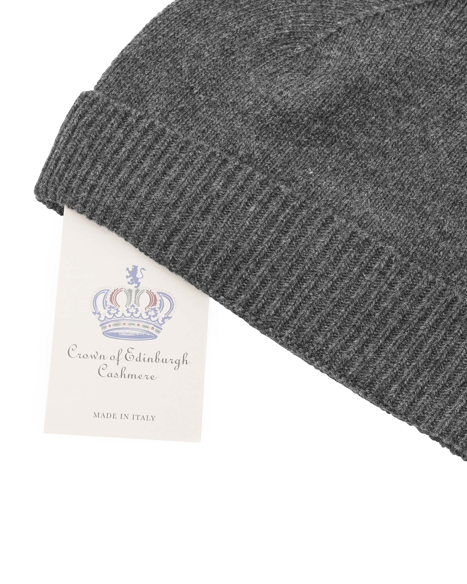 Crown of Edinburgh Cashmere Womens Classic Beanie COE 004 GREY