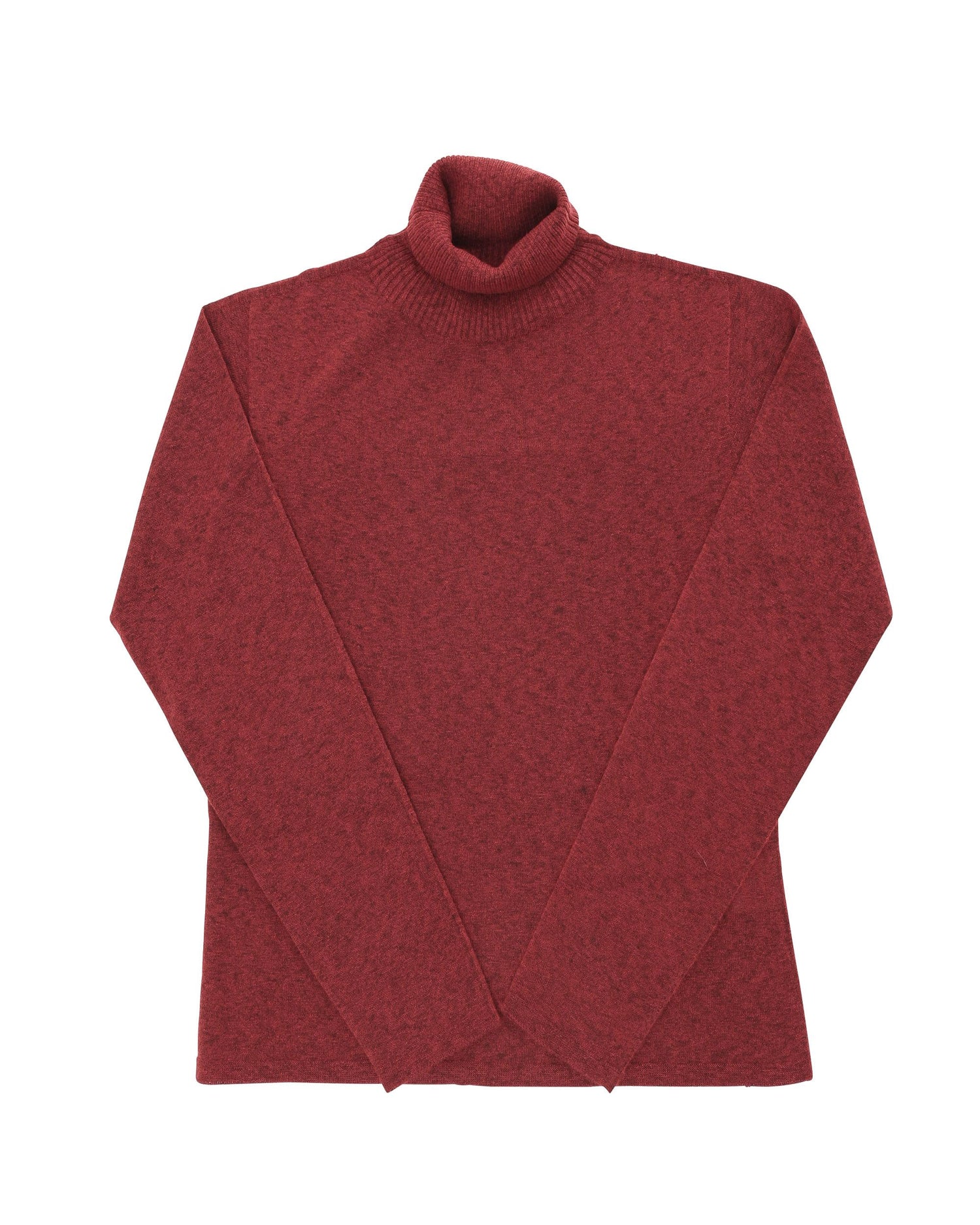 Crown of Edinburgh Cashmere Womens Turtleneck Sweater COE 0020 DARK RED