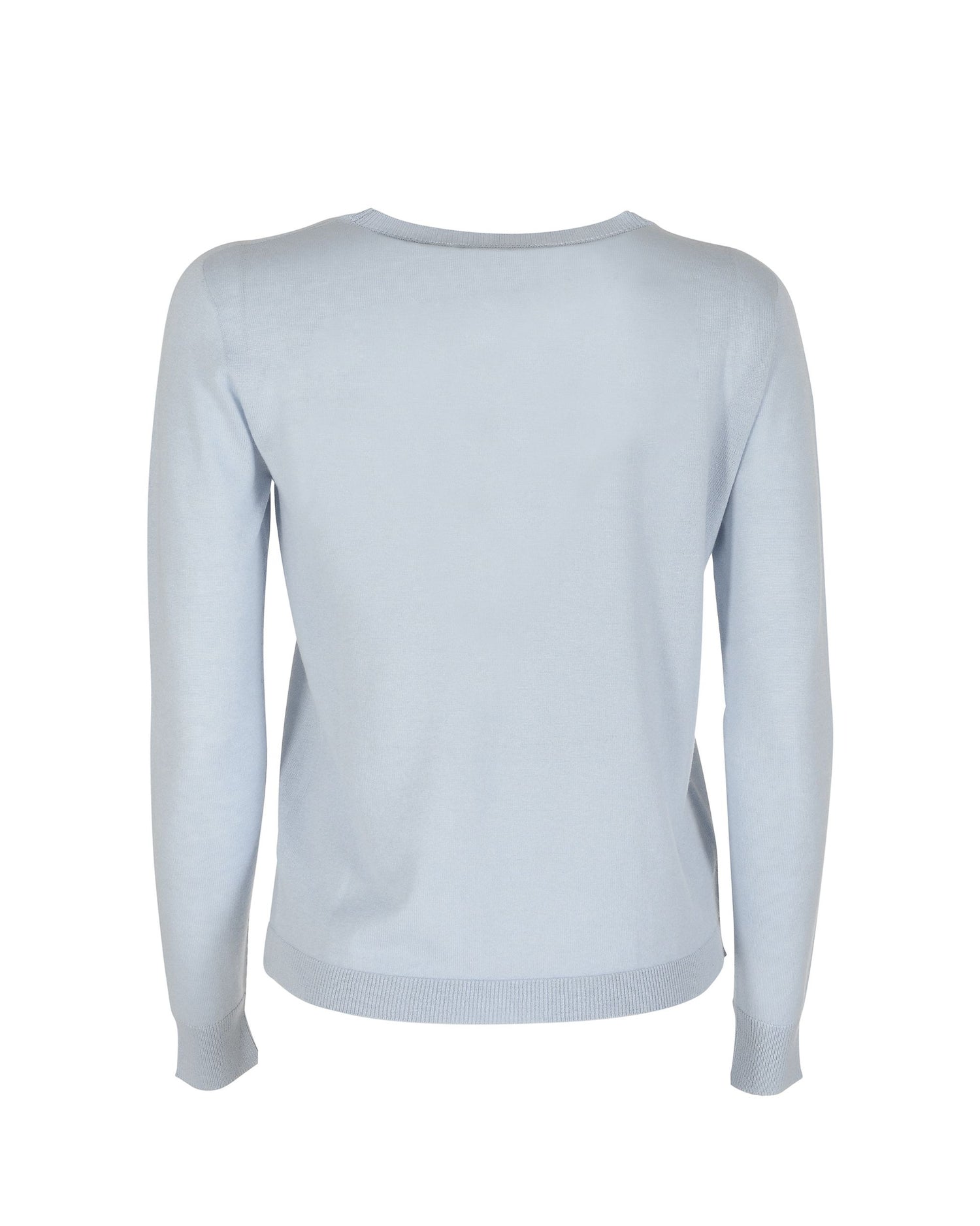 Crown of Edinburgh Cashmere Long Sleeve ART 004 LIGHT BLUE LETTER L