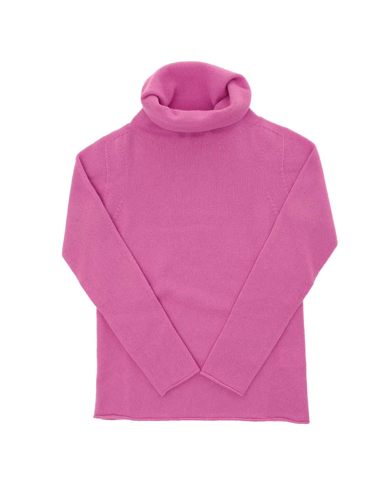 Crown of Edinburgh Cashmere Womens Turtleneck Sweater COE 0018 FUSHIA