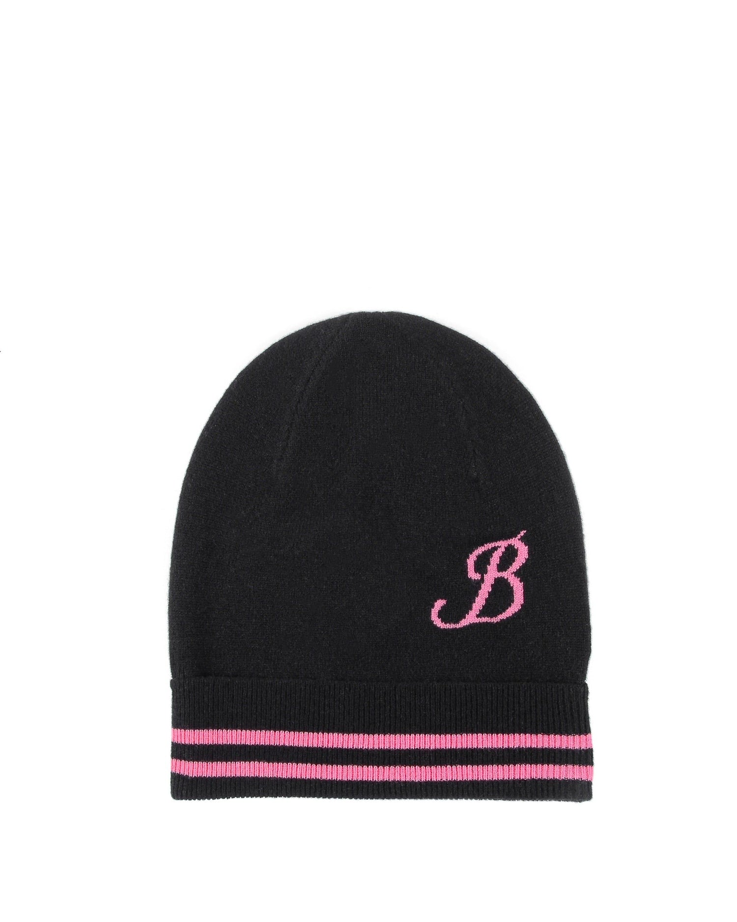 Crown of Edinburgh Cashmere Monogrammed Beanie BRUNTSFIELD BLACK B