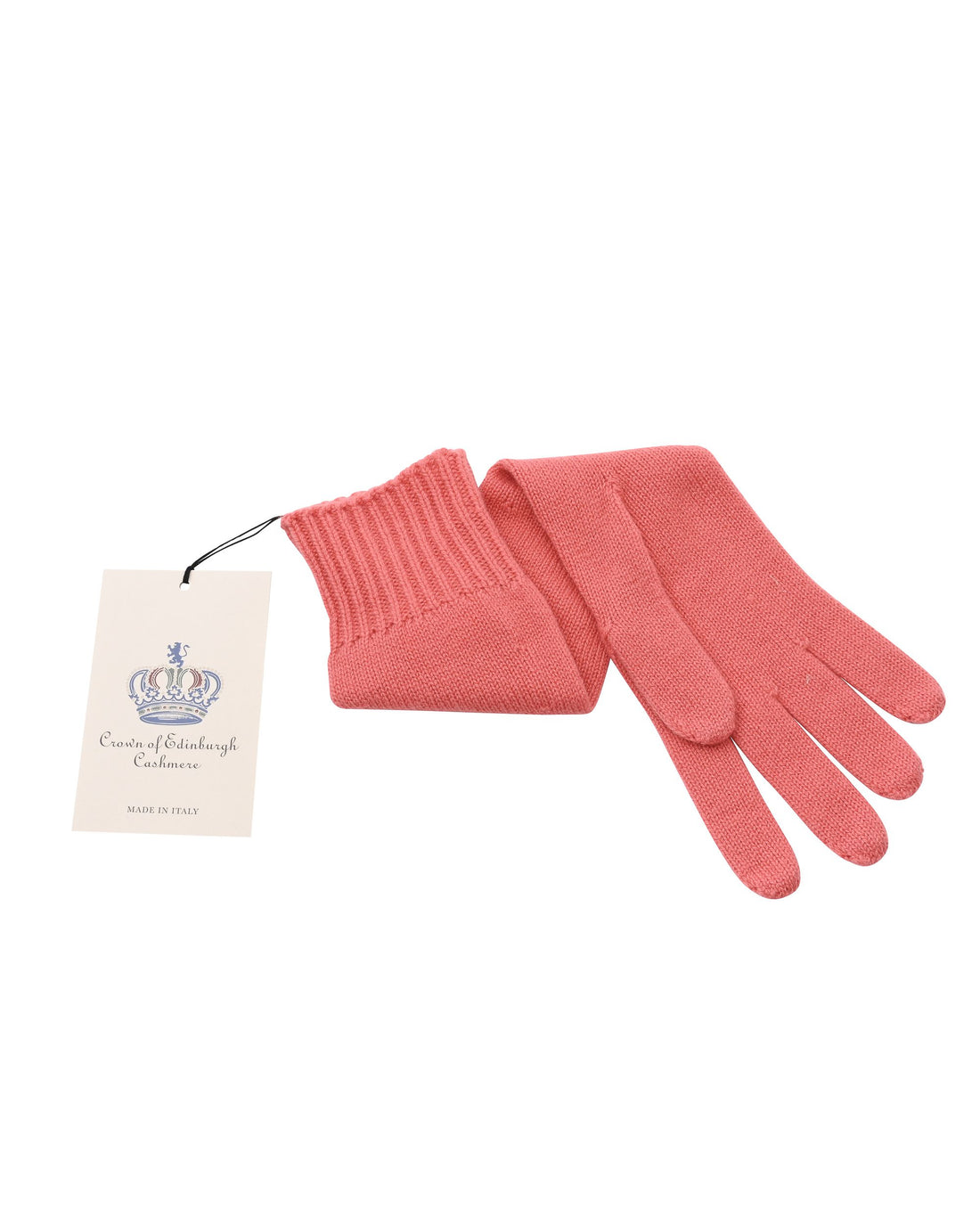 Crown of Edinburgh Cashmere Womens Long Gloves COE 002 CORAL