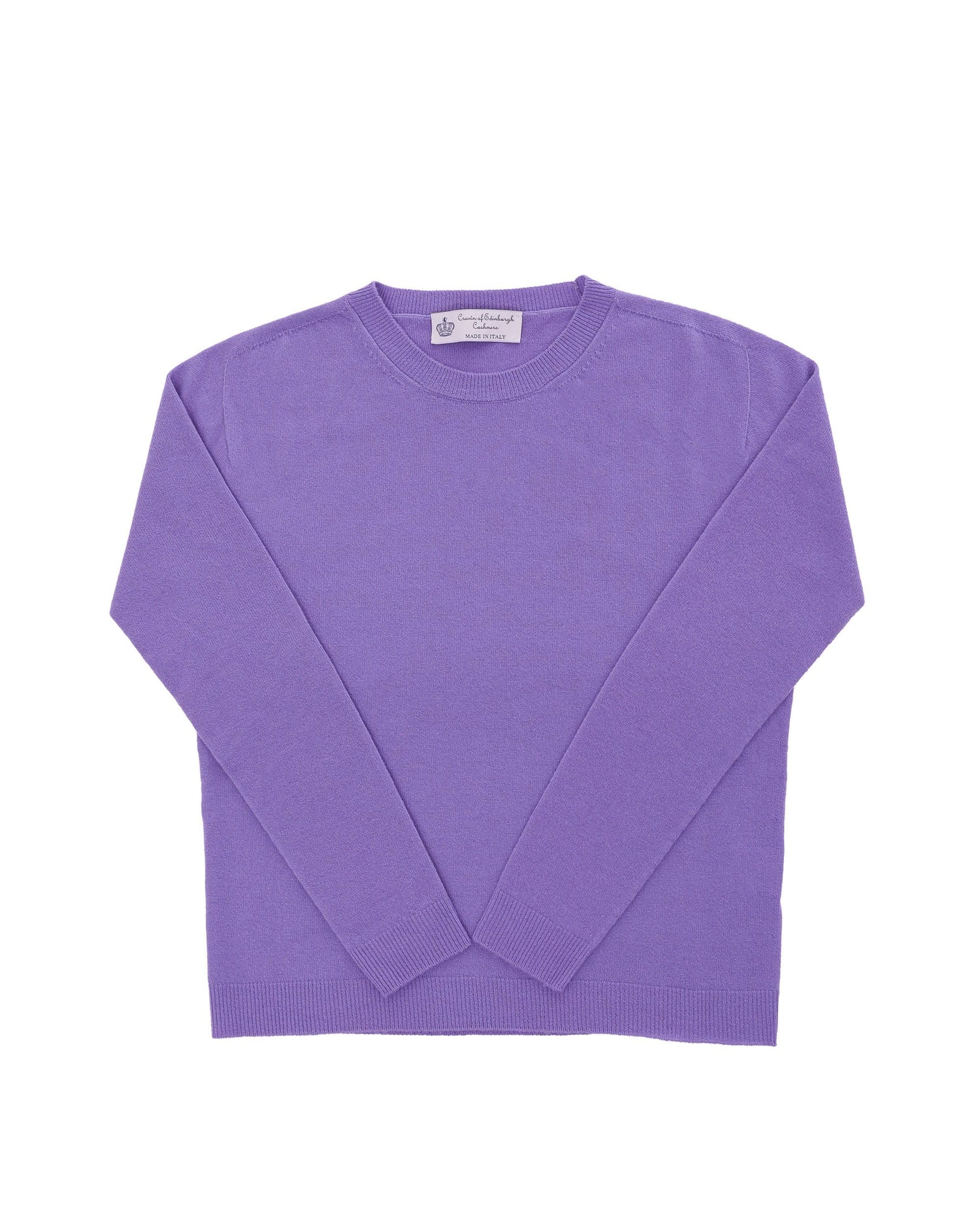 Crown of Edinburgh Cashmere Womens Round Neck Sweater COE 0014 LAVENDER