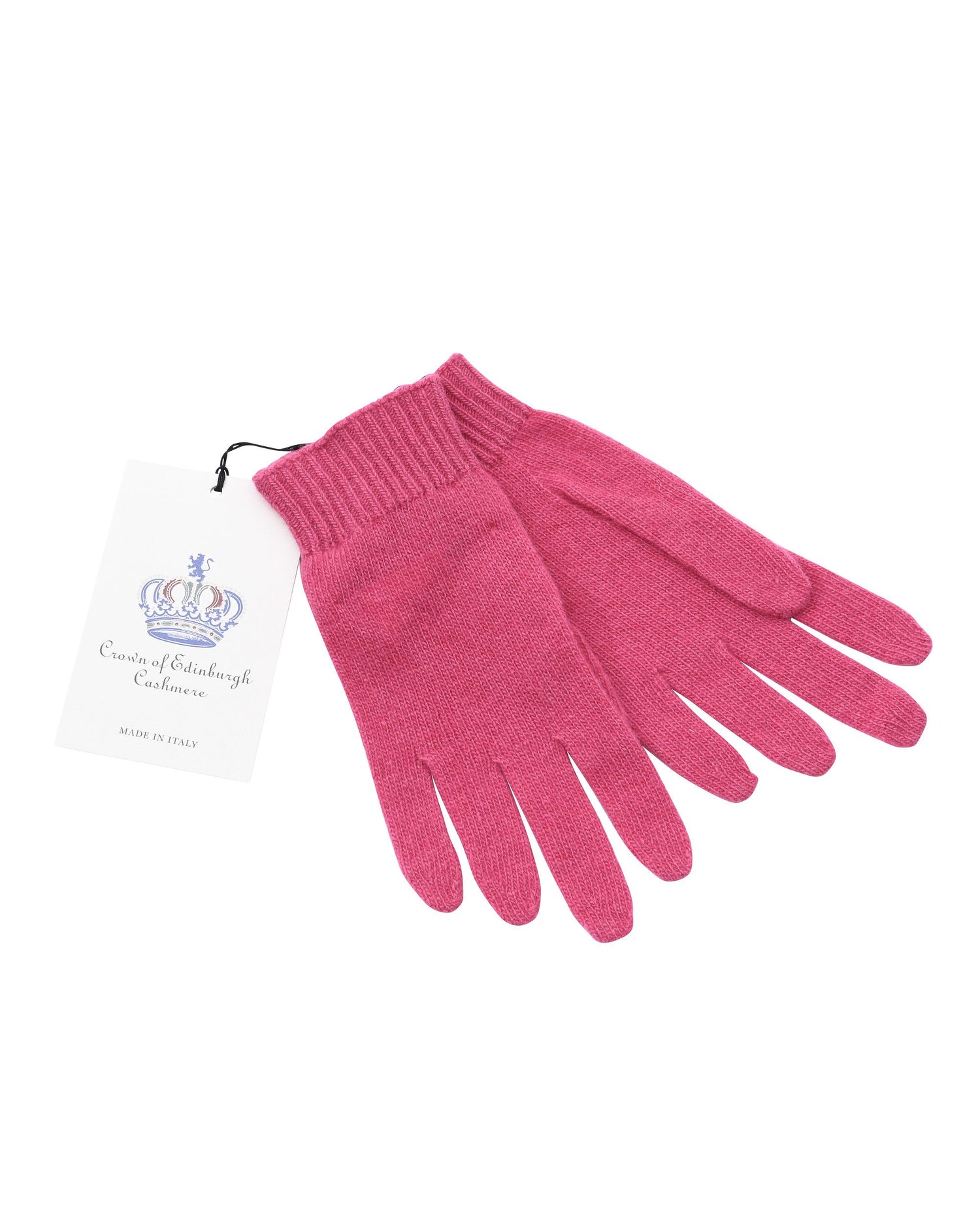 Crown of Edinburgh Cashmere Womens Short Gloves COE 001 FUSCHIA